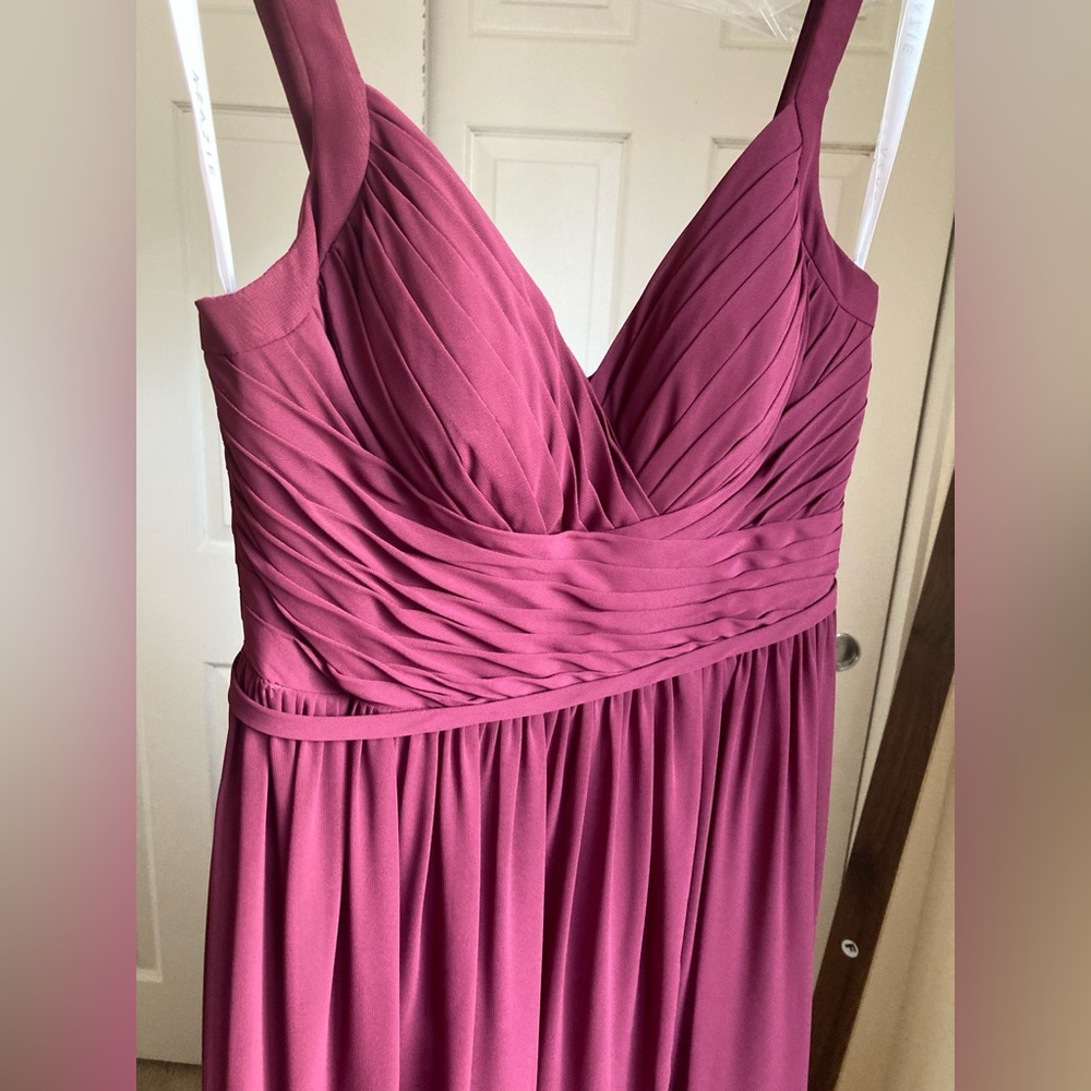 AZAZIE Chanel Wine Maroon Red Floor Length Bridesmaid Formal Dress *FREE gift* - Picture 11 of 13